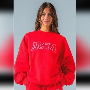 ACTA ♥️ Hot Red NWT Evo Crewneck XXS/ XS